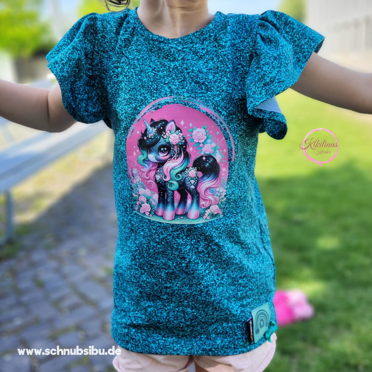 Bügelbild Einhorn Black Edition Nr. 8